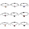 Minerais redondos naturais cura chakra stone stone pingente jóias de pulseira para homens sortudos homens de colar de corda preta feita Bul Bul Bul