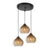 Pendant Lamps Amber/Gray Glass Chandelier Restaurant E27 Led Light Modern Minimalist Personality Bedside Nordic Bedroom Bar Staircase LampPe