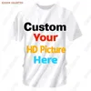 Personnalisé All Over Print T-shirt Hommes Ajoutez Votre Conception Texte Graphic Tees DIY Unisexe Adlut Enfants D'été À Manches Courtes T-shirts 220704