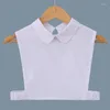 Laço amarra unissex cor sólida colorinho de pescoço branco colarinho falso para mulher e masculina camisa destacável Blusa das mulheres falsas Fred22