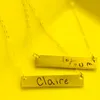 Pendant Necklaces Stainless Steel Child's Handwriting Necklace Custom Bar Gift For Mom Personalized DropPendant