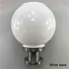 Led Round Ball Stainless Steel Solar Post Lamp Outdoor IP Waterproof Column Head Light For Garden Villa Pillar Garden Hotel J220531