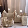 Woman Straw Grass Woven hobo Bag 3-in-1 Messenger Crossbody Bag Strap Chain Handbag CB002 with Gift box