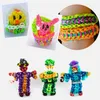 600 st gummi vävstolar Girl Gift For Children Elastic Band Weaving Nacing Armband Toy Gum Armband DIY Material Set 220608