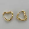 Hoop & Huggie Fashion HipHop Love Heart Earring For Women Girls Party Wedding Korean Trendy Jewelry Eh805Hoop Kirs22