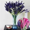 Decoratieve bloemen kransen mooie 12 hoofden kunstmatige lavendel boeket nep zijden bruiloft party home decor