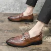 Ny 2022 Designer British Crocodile Pattern Slip on Oxford Shoes Moccasins Wedding Prom Homecoming Party Footwear Zapatos Hombre