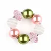 Boucles d'oreilles collier bricolage enfants court Bracelet de perles mignon rose arc princesse fleur naine ensemble de bijoux W220423