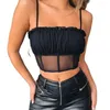 schwarzes chiffon-cami-top