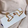 Designer skiktade halsband för kvinnor mode smycken Långt hjärtformad initial guldhalsband trendig collier de femmes lämplig för flickvänner födelsedagspresentlåda