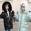 2021 Nouvelle mode hiver filles doudoune véritable col de fourrure Parka enfants manteau plus épais fille veste de neige pour fille 5-12 ans J220718