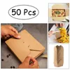 غلاف الهدايا 50pcs تخرج من طعام Kraft Boxes 800mL تسرب وحاويات مقاومة للشفى قابلة لإعادة التدوير