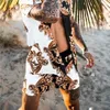12 çeşit stil baskı hawaiian takım elbise kısa kollu gündelik gömlek plaj şort yaz sokak kıyafeti tatil marka baskı erkekler seti 220610