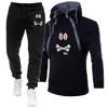 Men's Tracksuits Hoodies Set Plus Size Casual Fashion Sweatshirts Autumn Winter leisure Psycho Bunny Skeleton rabbit Print Cotton mens Hoodie and trousers set 3XL