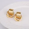 Dangle & Chandelier Gold Color Studs Earrings For Women Zinc Alloy Fashion Jewelry Ladies Accessories Elegant Trendy Lovely Party Ear Rings