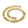 Huge 11mm 18-24 Inch Stainless Steel Silver/ Gold NK Curb Figaro Chain Necklace Link Men Women Hip-hop Jewelry