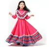 Сцена носить испанское фламенко платье детские цыганцы танец костюм детский бальный живот танцы 100-150см девушка элегантные Vestidos косплей