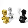 Support de bijoux noir en or blanc argent en argent de mode de résine de résine simulation simulation de collier humanoïde