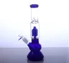 11 pouces Narguilé bécher en verre bong avec 4 bras arbre perc pipe à eau fumer barboteur vert, bleu, rose, clair WP-2