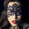 Party Masks Festive Supplies Home Garden Black Sexy Lady Lace Mask Fashion Hollow Eye Masquerade Fancy Halloween Venetian Mardi Costume 21