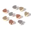 100pcs/lot Diy Loose Bead for Jewelry Bracelets Necklace Hair Ring Making Accessories Crafts Metal Love Heart Rose Gold Silver Color Kids Handmade Beads