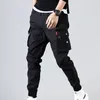 Men's Pants Boy Multi Pockets Cargo Harem Streetwear Hip Hop Black Grey Casual Męskie Joggery Spodnie Modne harajuku mężczyzn Punk 220826