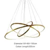 Hanglampen moderne ring kroonluchter voor trap grote luxe goud/chroom licht armatuur lobby villa hangende lamp woonkamer lange led luster