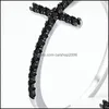 Cluster Ringe Schmuck 925 Sterling Silber Glaube Kreuzform Finger für Frauen Schwarz Klar CZ Geschenk 2013 Q2 Drop Lieferung 2021 Pzdon