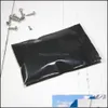 Packing Bags Office School Business Industrial 100Pcs Mti Sizes Reclosable Poly Package Pouches Black Heat Sealing Storage Drop Delivery 2