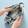 Storage Bags 1Pcs PU Cosmetic Bag Ins Wind Cow Pattern Portable Travel Out Milk BagStorage