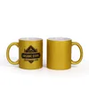 Canecas de sublimação em branco Blanks Caneca de café de 11 onças canecas de cerâmica revestidas de alta qualidade, prontas para serem personalizadas e personalizadas de rosa prateado dourado