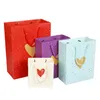 Gift Wrap 15 7cm 20pcs/lot Heart Print Paper Bag With Handle Party Large Bags For Wedding FavorsGift