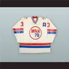 NIK1 374040NIK1 TAGE MEN WHA 3 Barry Long 1978-79 Wha All Star Embroidery Game White Hockey Jersey Custom