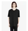 T-shirt nera semplice a coda lunga biforcuta da uomo con cuciture decostruite design giapponese street dark style L220704