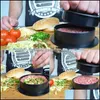 Et Potry Araçları Mutfak Mutfak Mutfak Yemek Bar Bahçesi Newmeat Press Aracı 1 Set DIY Hamburger Yuvarlak Şekli Yapışmaz Pirzolalar Burger Patty