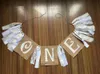 Party Decoration Handmade Girl 1st Garland Sign Kids Beige Ivory Sighchair Bunting First Birthday Banner White Lace Nursery Decorations
