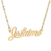 Pendentif Colliers Jetaime Nom Collier Personnalisé En Acier Inoxydable Femmes Ras Du Cou 18k Plaqué Or Alphabet Lettre Bijoux Amis CadeauPendan