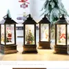 クリスマス装飾ハンギングランタンちらつき LED ランタンナイトライトランタン装飾きらびやかなシミュレーションスノードーム