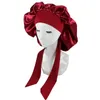 Beanie Skull Caps Fshion Donna Satin Night Sleep Cap Capelli Bonnet Cappello Copricapo in seta Ampia fascia elastica Doccia a tesa larga Nightc207l