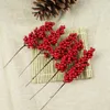 Couronnes de fleurs décoratives tiges de baies de houx mignonnes durables artisanat rouge imitatif baies de noël 10 pièces décoratives