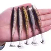 Shad Worm Soft Bait 70mm T Tail Jigging Wobblers Esca da pesca Attrezzatura da pesca Bass Pike Aritificial Silicone Swimbait Comodo e pratico