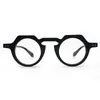 العلامة التجارية Men Designer Round Eyeglasses Frame Women Pcifice Frames Black Myopia نظارات النظارات البصرية نظارات القراءة للأزياء لعدسة وصفة طبية مع صندوق