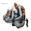Simulerad stor uppblåsbar tigerhuvudmodell Animal Balloon Air Blow Up Tiger för Carnival Stage Decoration