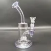 7 Inches Multicolor Recycler Glass Bong Water Pipes Joint Tobacco Hookah 14mm Bowl