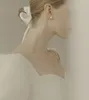 Elegante abito da sposa a cuore semplice coreano con maniche a sbuffo in raso a-line abito da sposa senza schienale abiti da sposa su misura