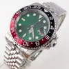 Wristwatches Business Sunburst Green NH35A PT5000 Miyota 40mm Watch Men -Winding Movement Movement Blue Red Alloy