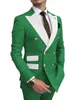 最新のコートパンツデザイン2021ホワイトダブル胸の男性スーツビジネス2ピースセットマンウェディングイブニングドレススーツジャケットパンツ245A