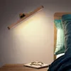 Vanity Lights drewniane lustro napełniające przednie światło LED Noc Porodble mobilne ładowne magnetyczne lampy ścienne sypialnia sypialnia nocna 307i