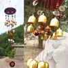 Dekorativa föremål Figurer Solid Red Wood 18 Copper Bells Wind Chimes Hangings Outdoor Garden Yard Windchime Home Decorecorative