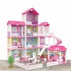 2021 New Toy Girl Girl Seri Bar Bie Toys Dream Dream House Legely Block Block DIY Toys para Child219b